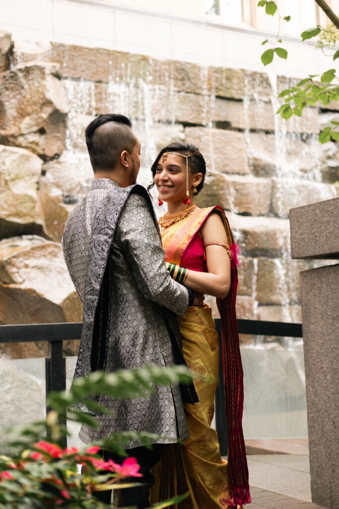 First look photo at the waterfall